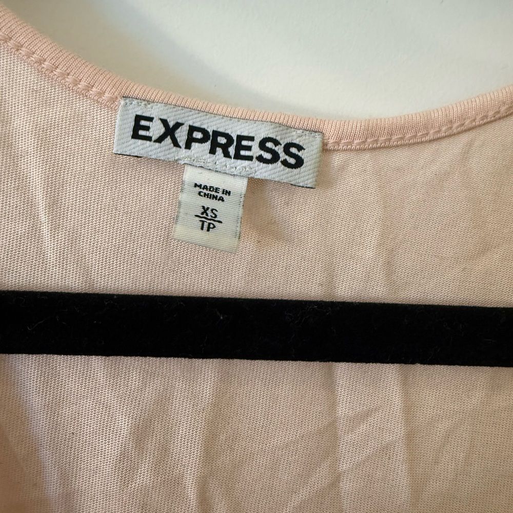 Express Light Pink Tank Top with Gold Sequin Detail - Picture 2 of 4